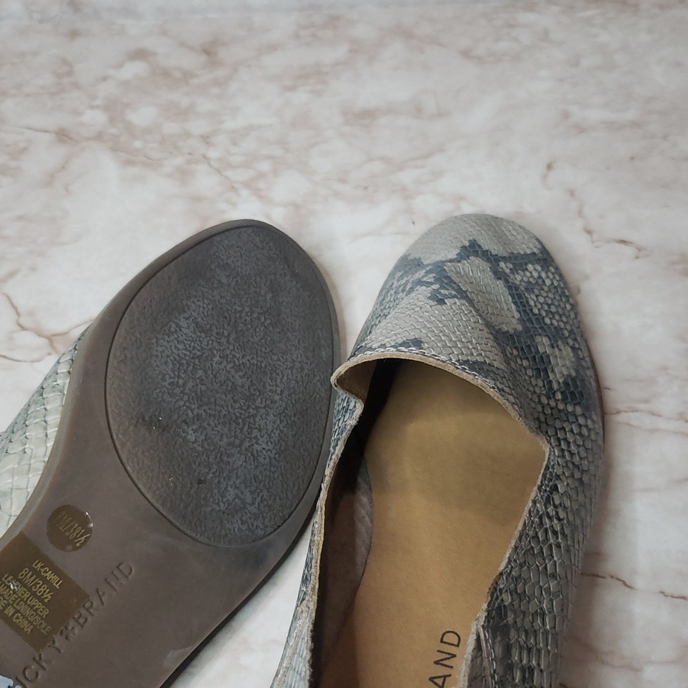 Lucky Brand Snakeskin Patterned Loafers Women's Shoes Size 8 - Picture 8 of 8
